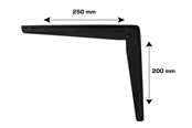 Kannakkeet & Saranat  - Home>it table support with T-profile 20 x 25 cm matt black - 16317