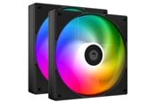 Kotelotuuletin - ID-Cooling AS-140-ARGB-K (2-pack) - Kotelotuuletin - 140mm - Musta RGB LED valolla - 25 dBA - AS-140-ARGB-K DUET