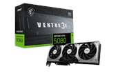 Näytönohjaimet - MSI GeForce RTX 5080 VENTUS 3X OC - 16GB GDDR7 RAM - Näytönohjaimet - G5080-16V3C