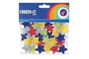 Askartelu- ja taidetarvikkeet - Haza Witbaard - Foam stickers Stars Glitter 54 pcs. - 192307