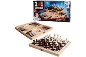 Lautapelit - Clown Games - 3In1 Game Box Wood - 2008101