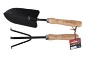 Puutarhatyökalut - Home>it set with plant trowel & plant cultivator with wooden handle - 5708614920787