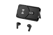 Powerbank - DENVER Powerbank + Bluetooth Earbuds - Black Powerbank - musta - 5000 mAh - PWE-5000B