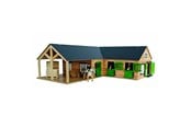 Puulelut - Kids Globe - Horse Corner Stable with 3 Boxes and Storage 1:24 - 610211