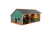 Puulelut - Kids Globe - Agricultural Shed Wood for 3 Tractors 1:16 - 610340