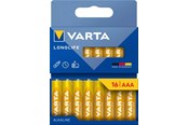 Akut ja Paristot - VARTA Longlife AAA - 16-Pack - 4103101716