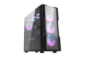 Kotelot - Darkflash DK431 Glass computer case (black) + 4 RGB fans - Kotelot - Miditower - Musta - DK431 Glass + 4 fans