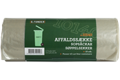 Siivous - G.Funder Container garbage bags for 140 liter container clear plastic 10 bags per roll - standard quality - 5701137101404