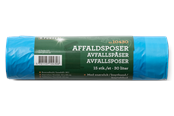 Siivous - G.Funder Garbage bags with drawstring 30 liters blue - 5701137104306