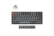 Näppäimistöt - Keychron K2 MAX QMK/VIA Wireless Tri-Mode - Super Red - Pelinäppäimistö - ilman numpadia - Pohjoismainen - Musta - K2M-J1-BO