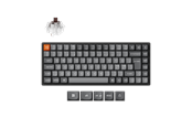 Näppäimistöt - Keychron K2 MAX QMK/VIA Wireless Tri-Mode - Super Brown - Pelinäppäimistö - ilman numpadia - Pohjoismainen - Musta - K2M-J3-BO