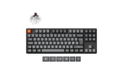 Näppäimistöt - Keychron K8 MAX QMK/VIA Wireless Tri-Mode - Super Brown - Pelinäppäimistö - ilman numpadia - Pohjoismainen - Musta - K8M-J3-BO
