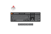 Näppäimistöt - Keychron K10 MAX QMK/VIA Wireless Tri-Mode - Super Red - Pelinäppäimistö - Pohjoismainen - Musta - K10M-H1-BO