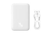 Powerbank - Baseus Magnetic Mini Air PPCXM06A 6000mAh 20W Power Bank with Simple Series USB-C Cable - White Powerbank - Valkoinen - 6000 mAh - P10059002223-00