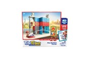 Rakennussarjat - Tile Town Fire Station Magnetic Tiles Playset 46 pcs - 90305