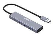 USB hub - Deltaco USB-A hub - 4x USB-A Female USB hub - 4 porttia - USB 3.0 - hopea - UH-738