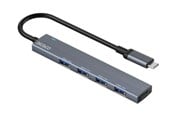 USB hub - Deltaco USB-C Hub 5 Gbps - 4x USB-A Female USB hub - 4 porttia - hopea - USBC-HUB206