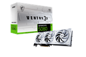 Näytönohjaimet - MSI GeForce RTX 5080 VENTUS 3X OC WHITE - 16GB GDDR7 RAM - Näytönohjaimet - G5080-16V3CW