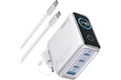 Puhelin - Adapterit & Laturit - Anker Charger 140W 4-Port w/ USB-C Cable - Silver - B2697G41
