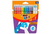 Kirjoitus- ja piirustustarvikkeet - BIC Kids Coloring & Erasing 10 + 2 free - 920295