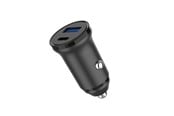 Puhelin - Adapterit & Laturit - GEAR 12/24V Car Charger 1xUSB-C + 1xUSB-A PD 30W + QC18.0W MAX - Black - 665142
