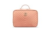 Muut henkilökohtaiset hygieniatuotteet - Gillian Jones 2-Compartment Traincase - Coral Quilted Nylon - 10007-40