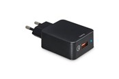 Puhelin - Adapterit & Laturit - Hama Fast Charger 1x USB-A Qualcomm 19.5W Black - 00201641