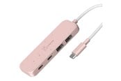 USB hub - j5create JCH342ER - hub - eco-friendly USB-C - 4 ports USB hub - 4 porttia - Vaaleanpunainen - JCH342ER-N