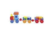 Puulelut - Goki - Rubber Wooden Block Train Mumbai 7 pieces. - 53839