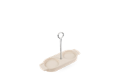 Keittiötarvikkeet - Peugeot Linea Keramik tray with handle cream white - 44510