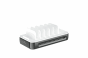 Puhelin - Adapterit & Laturit - 4smarts Charging station Team 100W 1x USB-A port 5x USB-C ports includes 6 cables space grey - 541277