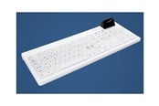 Näppäimistöt - Cherry Active Key AK-C8200F - keyboard - hygiene - with smart ID card reader - QWERTY - Nordic - black / white Input Device - Näppäimistö - Pohjoismainen - Valkoinen - AK-C8200F-UV-BW/NOR