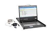 Näyttö - 19" Eaton Series Rack Console 1URM DVI VGA for KVM Switch 19" LCD 1080p Rackmount TAA - B021-000-19-HD2