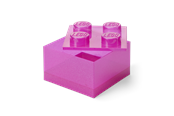 Lastenhuone - LEGO Storage Brick 4 Top Lid Glitter Medium Violet - 40090801