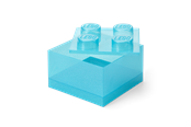 Lastenhuone - LEGO Storage Brick 4 Top Lid Glitter Light Blue - 40090802