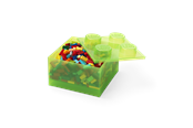 Lastenhuone - LEGO Storage Brick 4 Top Lid Translucent Light Green - 40090806