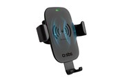 Puhelin - Adapterit & Laturit - SBS Wireless Gravity Phone Holder for Cars with a Quick Charger - Black - TESUPGRAVWIRLITE10W