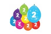 Lelut - Globos Balloons 2-sided Printed Number 2 8pcs. - 512002