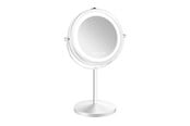 Meikkipeilit - Gillian Jones Double-Sided Wall Mirror in White with LED Light - x1/x10 Magnification - 10384-90