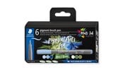 Kirjoitus- ja piirustustarvikkeet - Staedtler pigment brush pen Blues&Greens 6pcs - 371 C6-8