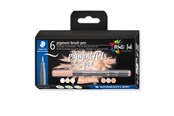 Kirjoitus- ja piirustustarvikkeet - Staedtler pigment brush pen Beiges&Neutr 6pcs - 371 C6-6