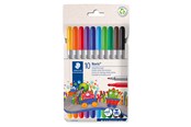 Kirjoitus- ja piirustustarvikkeet - Staedtler Fibre tip pen 2tips N 10pcs.wallet - 320 C10
