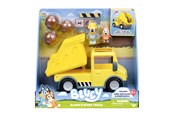 Leikkisetit - Bluey 's Dump Truck with Exclusive Hard-Hat and Muddy Bingo Figures - 90317