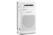 DAB, Verkko- & Kelloradiot - Sangean Pocket Radio with Built-In Speaker - AM/FM - Valkoinen - A500478