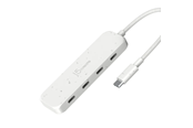USB hub - j5create 4-Port USB-C Type-C Hub USB hub - 4 porttia - Valkoinen - JCH345EW-N