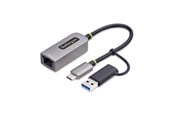 Verkkokortit (verkkosovittimet, tulostuspalvelimet jne.) - StarTech.com USB-C to Ethernet Adapter w/USB-A Adapter Realtek RTL8153B - network adapter - USB-C 3.2 Gen 1 - Gigabit Ethernet - C21GA-USB-ETHERNET