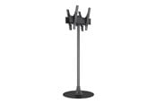 Seinäkiinnitys, AV-kiinnikkeet & AV-kalusteet - Multibrackets M stand - for 2 flat panels - single pole floorbase round B2B - black - Max 100 kg - recommended for 65" - 7350022738232
