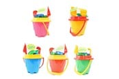 Ulkoleikit - Happy Summer Beach Bucket Set 6 pcs - assorted - 303002