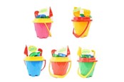 Ulkoleikit - Happy Summer Beach Bucket Set 6 pcs - assorted - 303002
