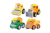 Leluautot - PLAY - Mini Construction Vehicles with Figures Playset 8pcs. - 9441